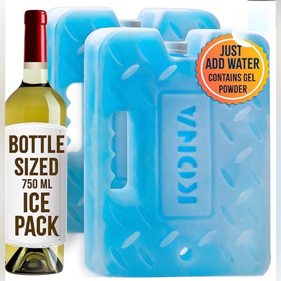 KONA Other - NEW Kona Large 2 Ice Packs Blue Ice 4lb Refreezable Reusable Cooler Packs NWT